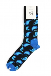 HappySocksWaterDropssokken-blauw