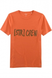 OLYMPLevelFiveCasualT-ShirtrondehalsoranjeBedrukt