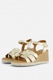 AqaSandalenmetsleehakgoudLeer