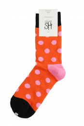 HappySocksBigDotsokken-oranjerozemaat36-40