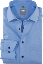 OLYMPLuxorOverhemdblauwFaux-uni