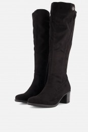 RiekerHogelaarzenSretchzwartImitatiesuede