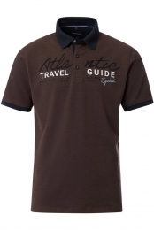 CasaModaPoloshirtKortemouwbruin