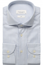 ProfuomoOverhemdblauwGestreept