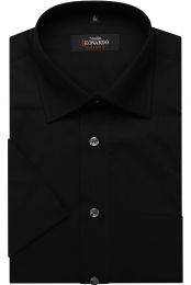 LeonardobyJupiterOverhemdKortemouwzwart
