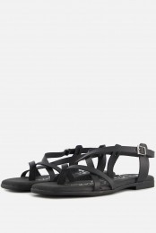 OhMySandalsAthenaSandalenzwartLeer