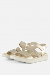 EccoFlowtWStrapSandalengoudLeer