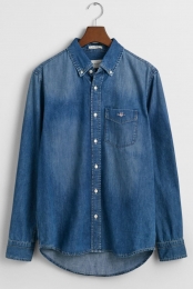 GANTDenimshirtblauwEffen