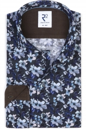 R2AmsterdamOverhemdblauwBloemen