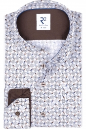 R2AmsterdamOverhemdblauwBedrukt