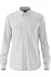 BOSSRogerLinnenOverhemddonkerblauwBloemen