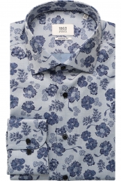 ETERNA1863OverhemdblauwBloemen