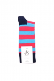 HappySocksStripeSokkenRozeBlauw