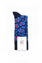 HappySocksLeopardSokkenBlauwRood