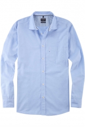 OLYMPCasualOverhemdblauwFaux-uni