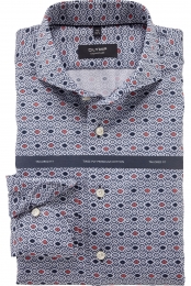 OLYMPSIGNATUREOverhemdnachtblauwBedrukt