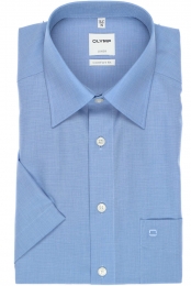 OLYMPLuxorOverhemdKortemouwblauw