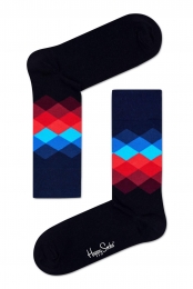 HappySocksFadedDiamondSokkenZwart
