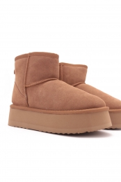 SuedeEnkellaarsjesMetPlateauzool