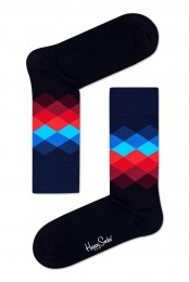 HappySocksFadedDiamondSokkenZwart