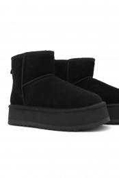 SuedeEnkellaarsjesMetPlateauzool