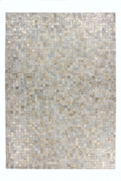 VloerkleedMetallichandgemaaktleerForteCollection