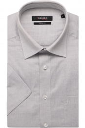 LeonardobyJupiterOverhemdKortemouwlichtgrijs