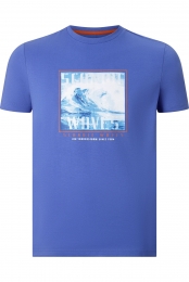 JanVanderstormT-ShirtrondehalsblauwPrint