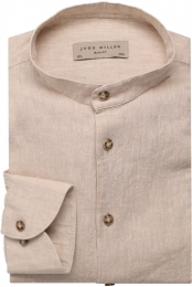 JohnMillerLinnenOverhemdbruinEffen