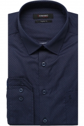 LeonardobyJupiterOverhemddonkerblauwMotief