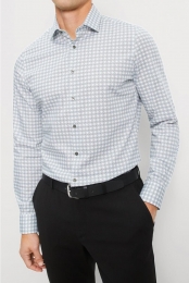 OLYMPLevelFivePerformanceClimateControlOverhemdmarineBedrukt