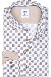 R2AmsterdamOverhemdbeigeBedrukt