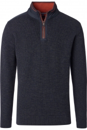 CasaModaHalf-ZipSweaterblauwEffen