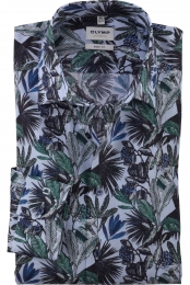 OLYMPLevelFiveOverhemdblauwBedrukt