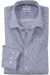 OLYMPLevelFiveOverhemdzilvergrijsBedrukt