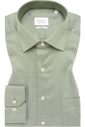 ETERNAOverhemddonkergroenGestructureerd