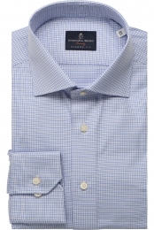 EmanuelBergOverhemdblauwRuit