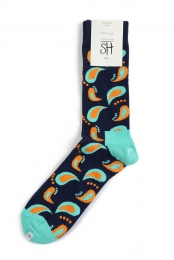 HappySocksWaterDropssokken-turquoiseoranje