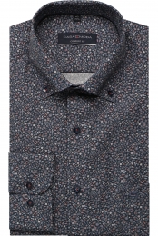 CasaModaOverhemdblauwBedrukt