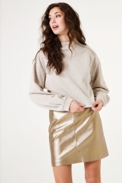 Goudenleatherlookrok