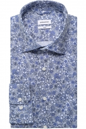 SeidenstickerOverhemdlichtblauwMotief