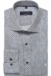 CasaModaOverhemdblauwBedrukt