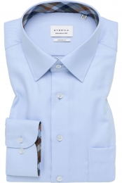 ETERNAOverhemdlichtblauwFaux-uni