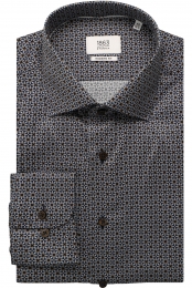 ETERNA1863OverhemdmarineBedrukt