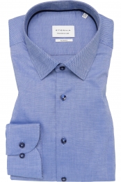 ETERNAOverhemdblauwGestructureerd