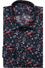 MarvelisCasualOverhemdmarineBedrukt