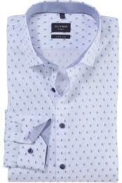 OLYMPNoSixOverhemdwitblauwMotief