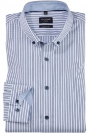 OLYMPNoSixOverhemdmarinewitGestreept