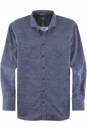 OLYMPCasualOverhemdmarineBedrukt