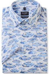 OLYMPLuxorOverhemdKortemouwblauw